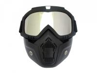 Scout маска MZ-1 оправа черная, линза зеркальная с защитой лица в Калуге