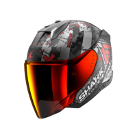 Shark Шлем Skwal I3 Jet Hellcat Mat Black/Chrome/Red в Калуге