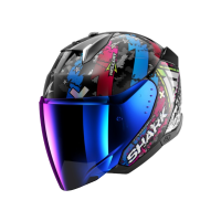 Shark Шлем Skwal I3 Jet Hellcat Black/Chrome/Blue в Калуге