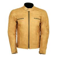MCP Мотокуртка мужская кожаная Crispy желтый в Калуге
