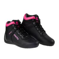 Starks Мотокеды Перфорированные женские CL-1 AIR Чёрный / Розовый в Калуге