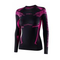 Brubeck Футболка женская c длин. рукавом Dry Черная\Фуксия в Калуге