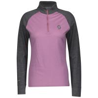 Scott Термокофта женская  Zip Defined Merino dark grey melange/cassis pink в Калуге