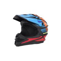 Desment Шлем кроссовый Raptor Black-Blue-Orange graphic в Калуге