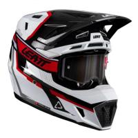 Leatt Шлем кроссовый  7.5 V26 White-Red + очки Velocity 4.5 в Калуге