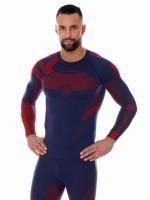 Brubeck Футболка мужская зональная длинный рукав DRY Красный/Синий в Калуге