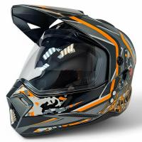 AIM Шлем кросс/эндуро JK802S Orange/Grey/Black в Калуге