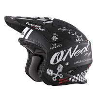 Oneal Шлем открытый Slat Torment Черный/Белый Матовый в Калуге