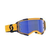 Scott Очки кроссовые Fury dark yellow/dark blue/blue chrome works в Калуге