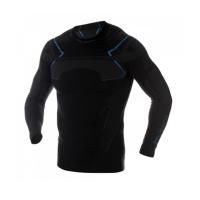 Brubeck футболка мужская длинный рукав Thermo Nilit Heat, черный/голубой в Калуге