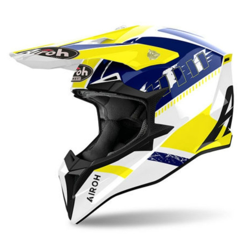 Airoh Мотошлем Wraaap Feel Yellow/Blue Gloss в Калуге