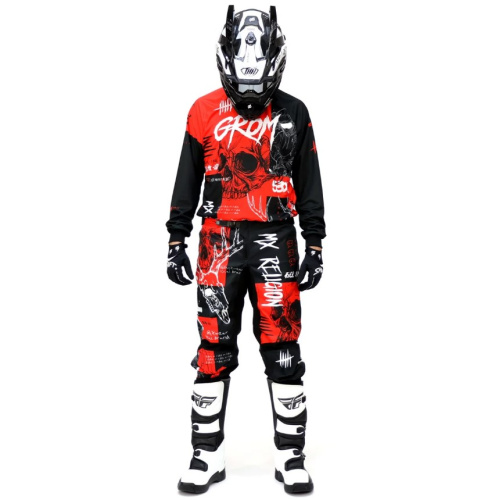 Grom Штаны кроссовые MX Religion red в Калуге