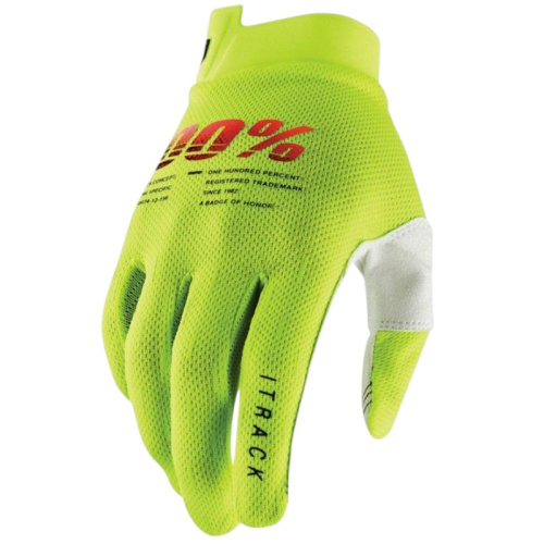 100% Мотоперчатки текстильные ITrack Fluo/Yellow в Калуге
